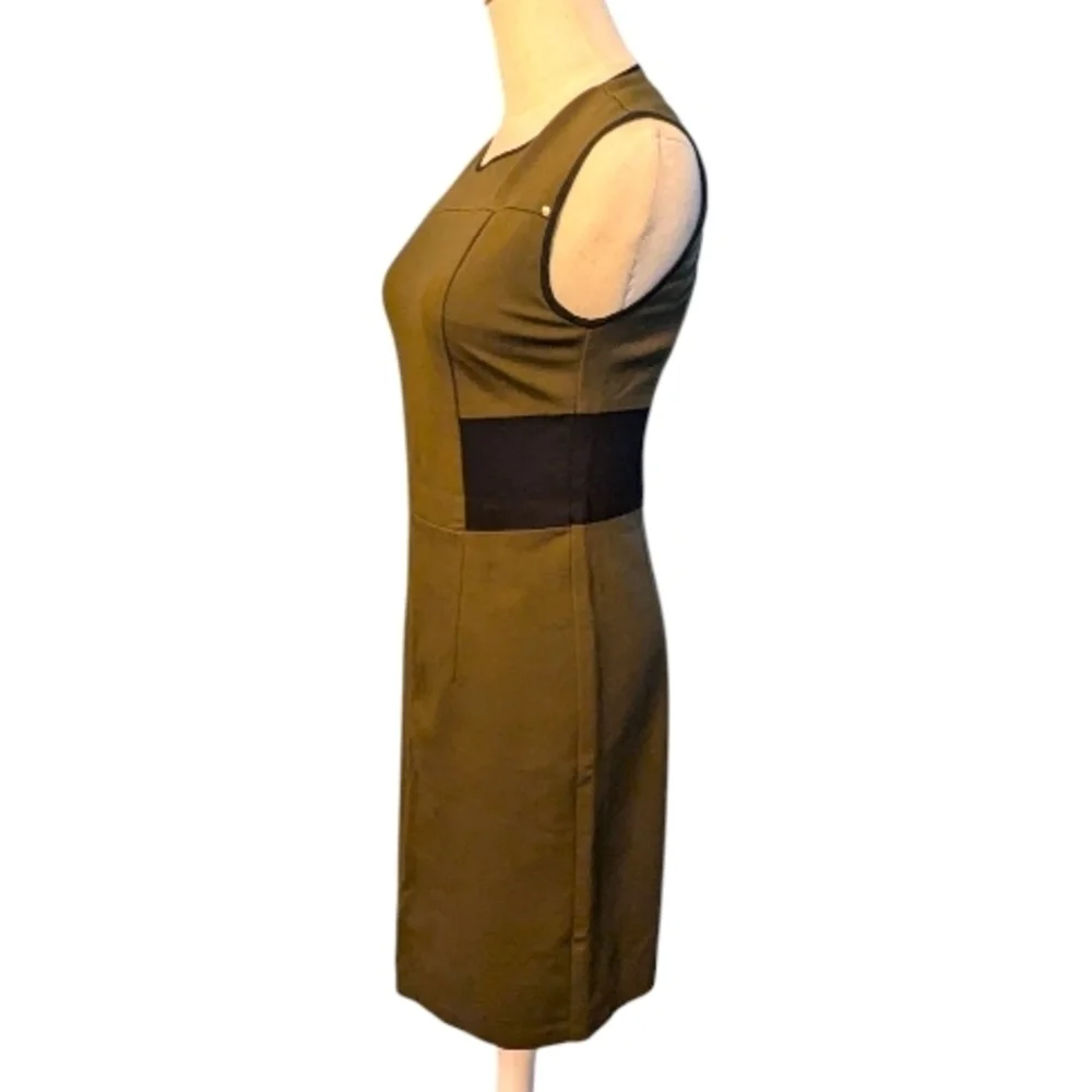 NWT Kenneth Cole New York Olive Pencil Dress 4 - Picture 2 of 5